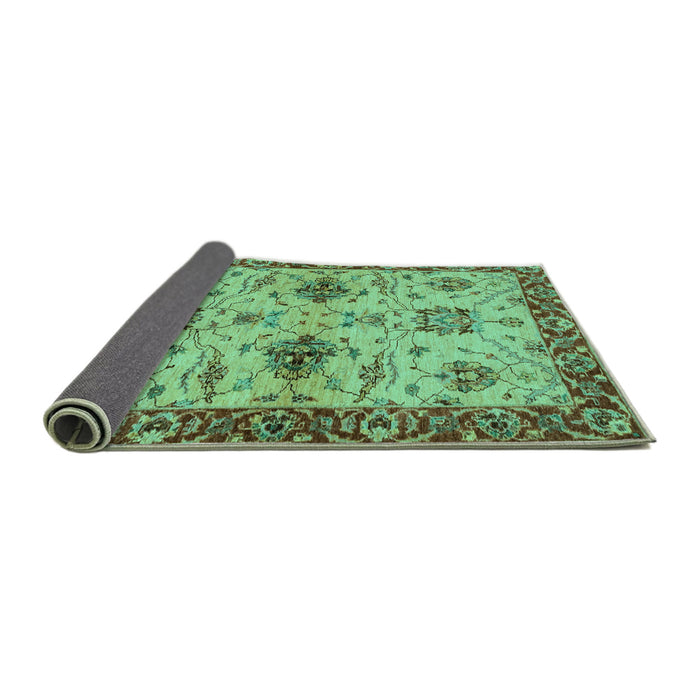 Sideview of Oriental Turquoise Traditional Rug, abs2986turq