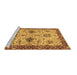 Sideview of Machine Washable Oriental Brown Traditional Rug, wshabs2986brn