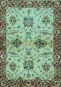 Oriental Light Blue Traditional Rug, abs2986lblu