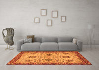 Machine Washable Oriental Orange Traditional Rug, wshabs2986org