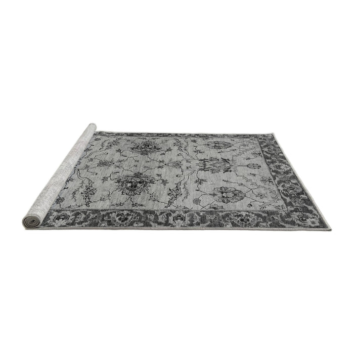 Sideview of Machine Washable Oriental Gray Traditional Rug, wshabs2986gry
