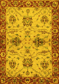 Oriental Yellow Traditional Rug, abs2986yw