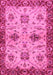 Machine Washable Oriental Pink Traditional Rug, wshabs2986pnk