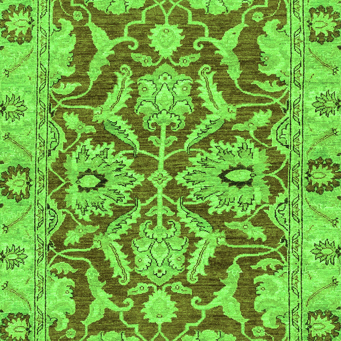 Machine Washable Oriental Green Traditional Area Rugs, wshabs2987grn