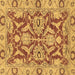 Square Oriental Brown Traditional Rug, abs2987brn