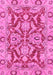 Machine Washable Oriental Pink Traditional Rug, wshabs2987pnk