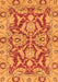 Machine Washable Oriental Orange Traditional Area Rugs, wshabs2987org