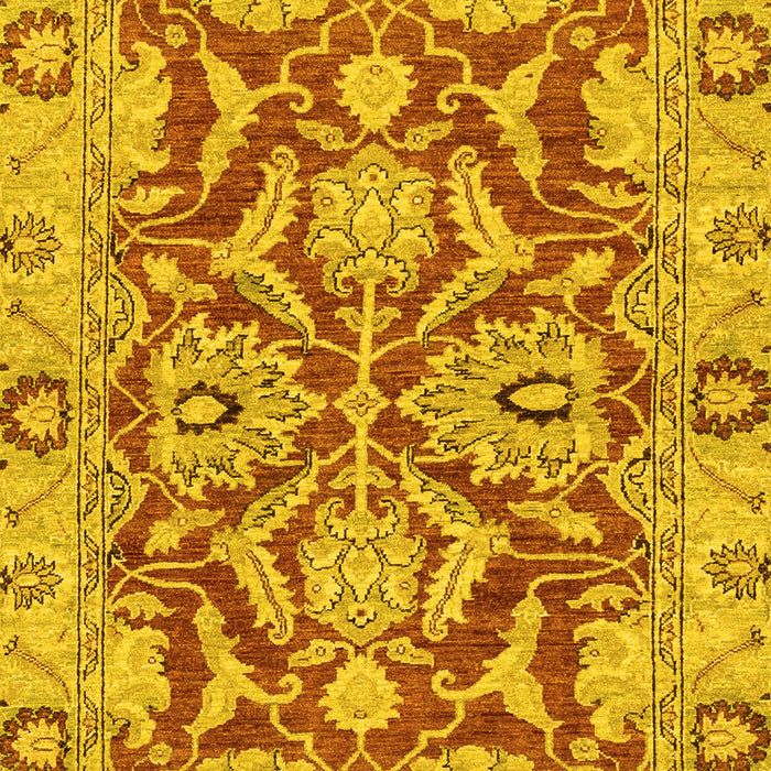 Machine Washable Oriental Yellow Traditional Rug, wshabs2987yw