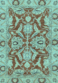 Oriental Light Blue Traditional Rug, abs2987lblu