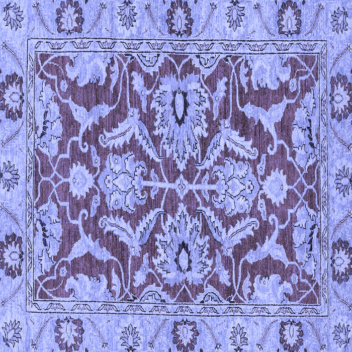 Square Oriental Blue Traditional Rug, abs2987blu