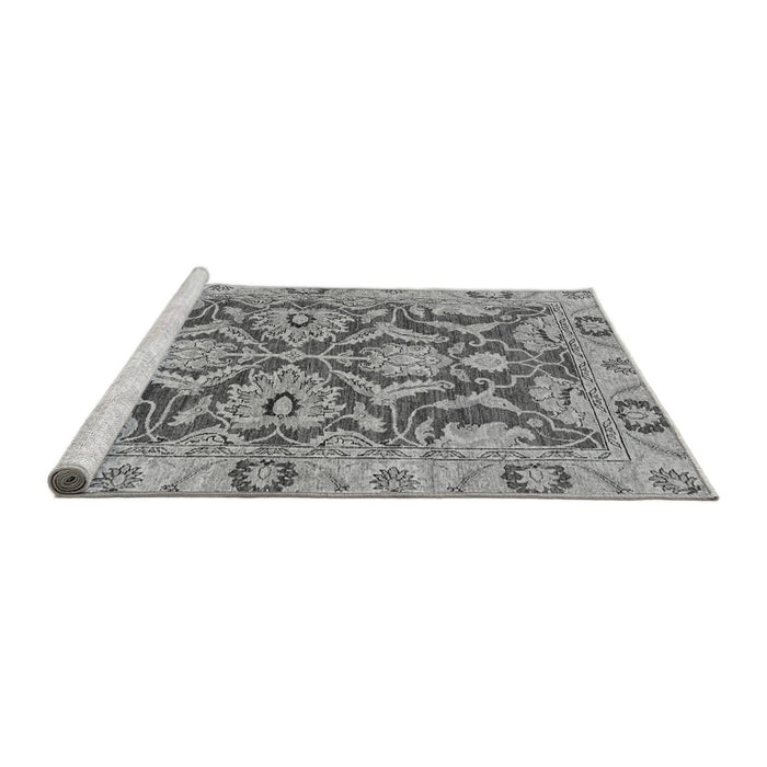 Sideview of Machine Washable Oriental Gray Traditional Rug, wshabs2987gry