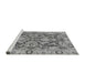 Sideview of Machine Washable Oriental Gray Traditional Rug, wshabs2987gry