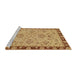 Sideview of Machine Washable Abstract Red Rug, wshabs2988