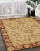 Abstract Red Oriental Rug in Family Room, abs2988