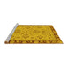 Sideview of Machine Washable Oriental Yellow Traditional Rug, wshabs2988yw