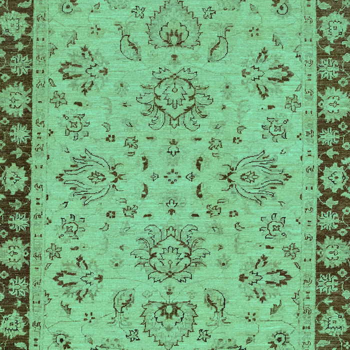 Machine Washable Oriental Turquoise Traditional Area Rugs, wshabs2988turq
