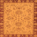 Square Oriental Orange Traditional Rug, abs2988org