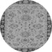 Round Oriental Gray Traditional Rug, abs2988gry