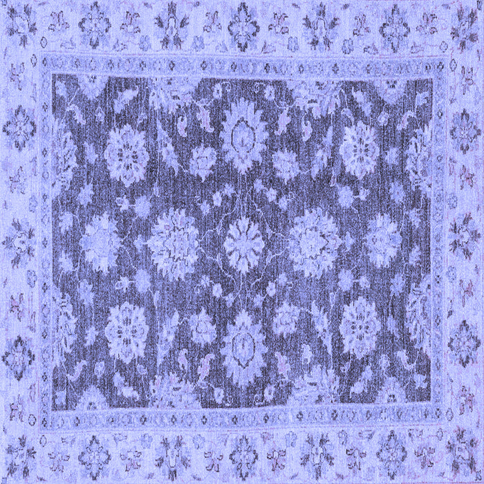 Square Oriental Blue Traditional Rug, abs2989blu