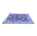 Sideview of Machine Washable Oriental Blue Traditional Rug, wshabs2989blu