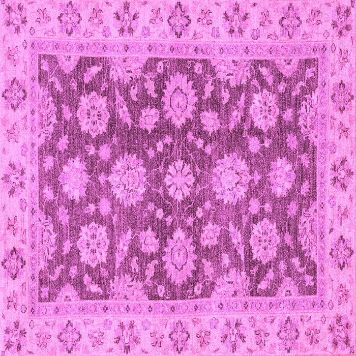 Square Machine Washable Oriental Purple Traditional Area Rugs, wshabs2989pur