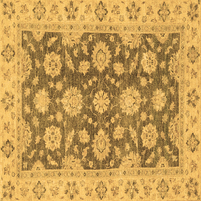 Square Machine Washable Oriental Brown Traditional Rug, wshabs2989brn