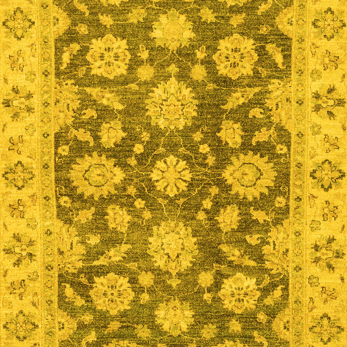 Machine Washable Oriental Yellow Traditional Rug, wshabs2989yw