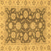 Square Oriental Brown Traditional Rug, abs2989brn