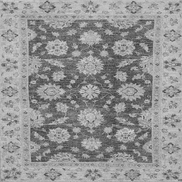 Square Oriental Gray Traditional Rug, abs2989gry