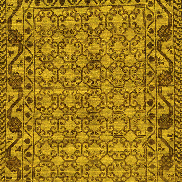 Machine Washable Southwestern Yellow Country Rug, wshabs298yw