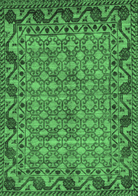 Southwestern Emerald Green Country Rug, abs298emgrn