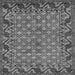 Square Southwestern Gray Country Rug, abs298gry