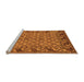 Sideview of Machine Washable Southwestern Orange Country Area Rugs, wshabs298org