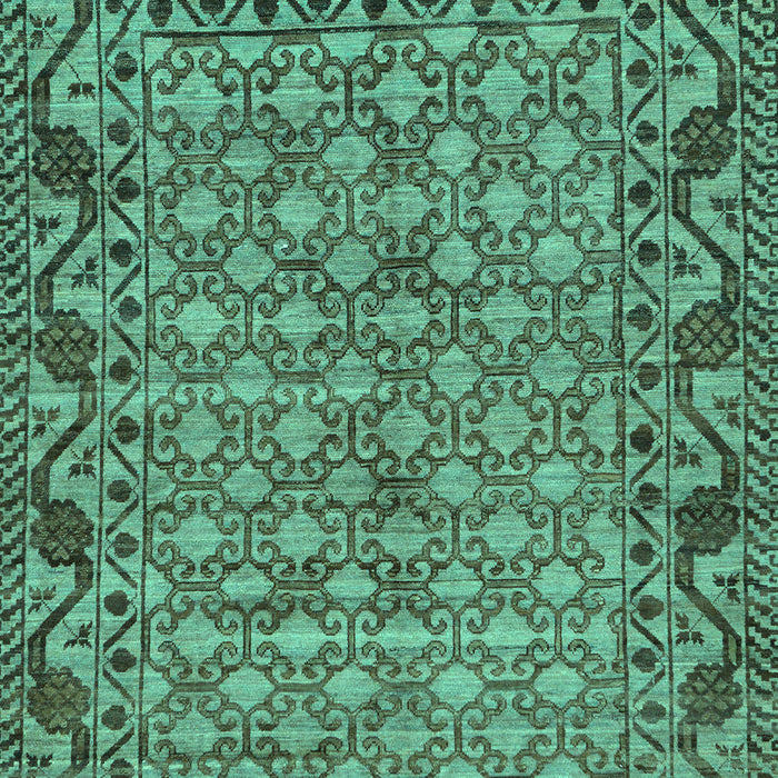 Machine Washable Southwestern Turquoise Country Area Rugs, wshabs298turq