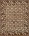 Abstract Dark Sienna Brown Southwestern Rug, abs298