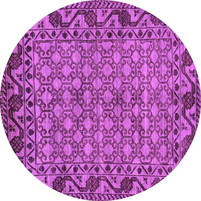 Round Southwestern Purple Country Rug, abs298pur