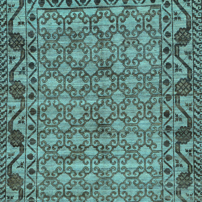 Machine Washable Southwestern Light Blue Country Rug, wshabs298lblu