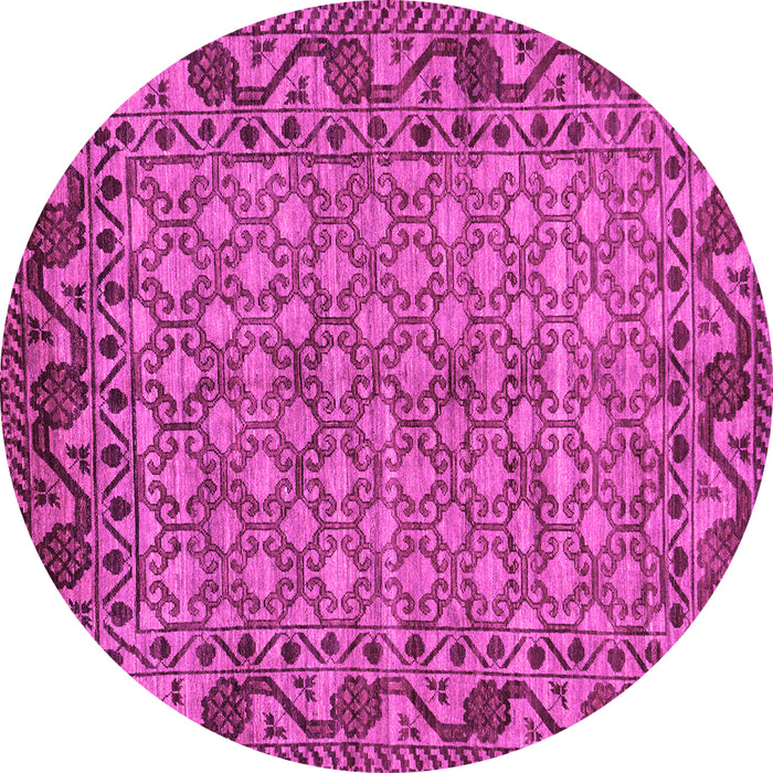 Round Southwestern Pink Country Rug, abs298pnk