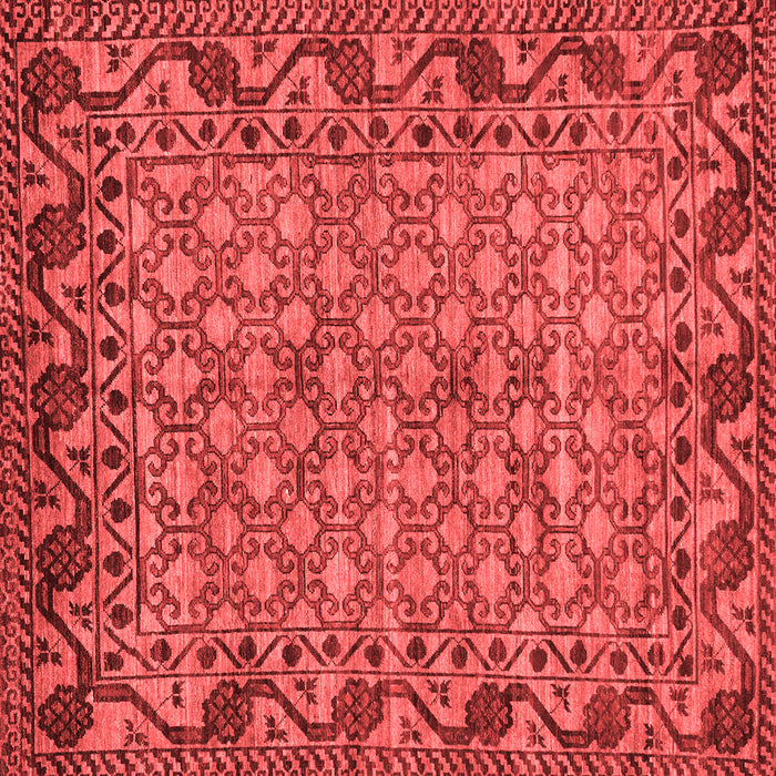 Machine Washable Southwestern Red Country Rug, wshabs298red