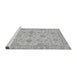 Sideview of Machine Washable Abstract Gray Modern Rug, wshabs2990gry