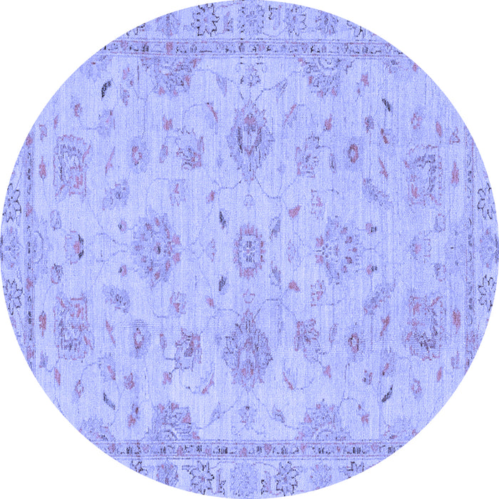 Round Machine Washable Abstract Blue Modern Rug, wshabs2990blu