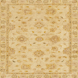 Square Machine Washable Abstract Yellow Rug, wshabs2990