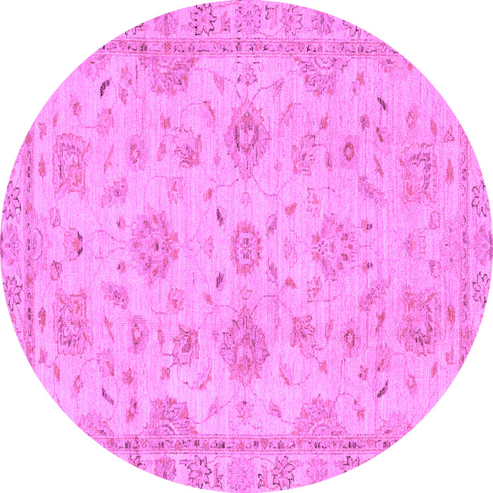 Round Abstract Purple Modern Rug, abs2990pur
