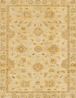 Machine Washable Abstract Yellow Rug, wshabs2990