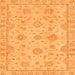 Square Machine Washable Abstract Orange Modern Area Rugs, wshabs2990org