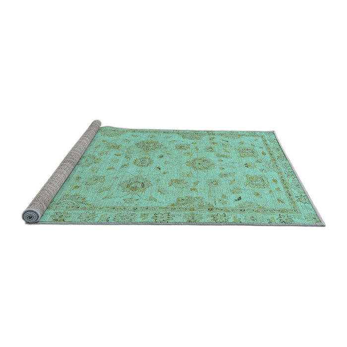 Sideview of Machine Washable Abstract Light Blue Modern Rug, wshabs2990lblu