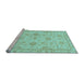 Sideview of Machine Washable Abstract Light Blue Modern Rug, wshabs2990lblu