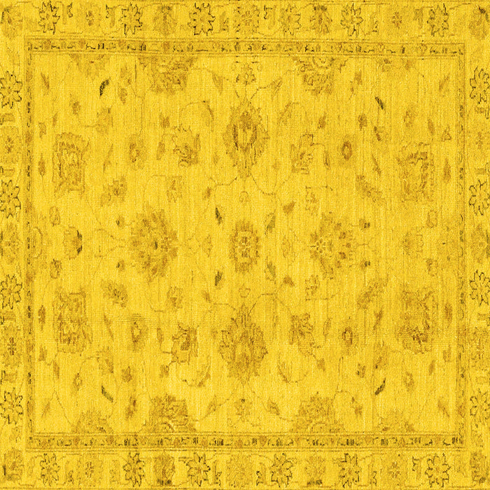 Square Machine Washable Abstract Yellow Modern Rug, wshabs2990yw