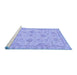 Sideview of Machine Washable Abstract Blue Modern Rug, wshabs2990blu