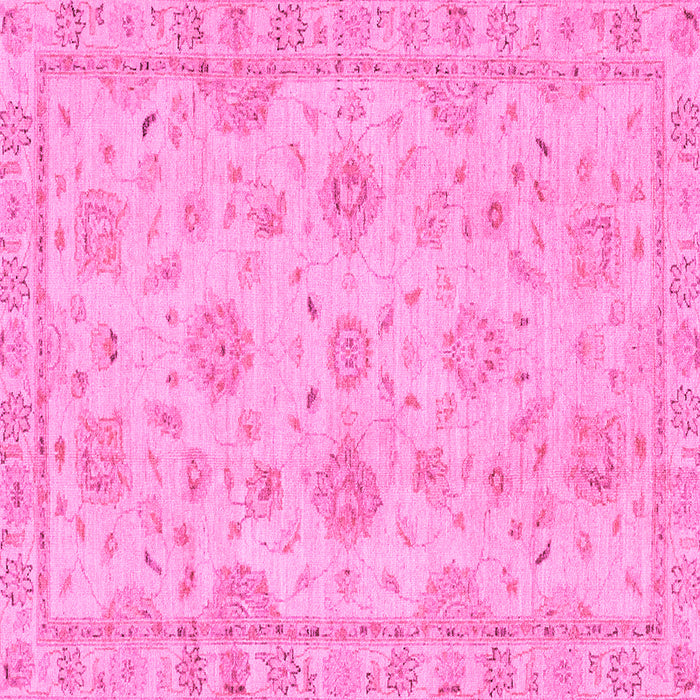 Square Abstract Pink Modern Rug, abs2990pnk